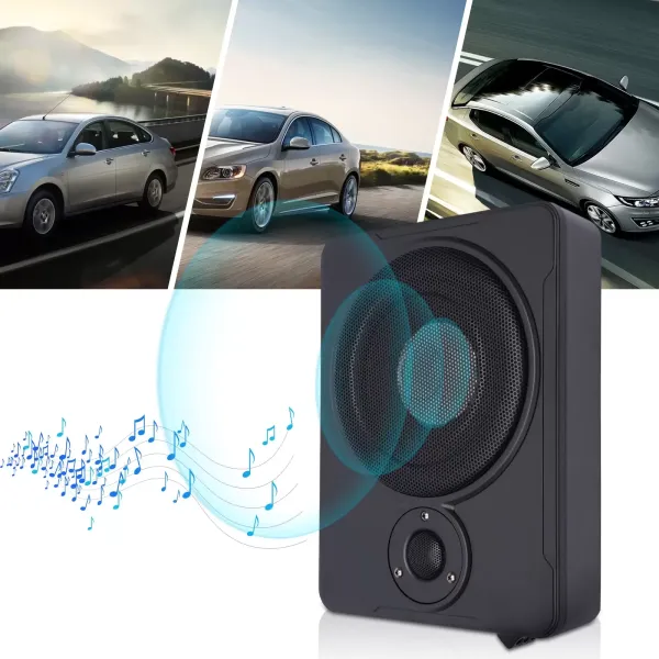 Actieve subwoofer, platte actieve subwoofer van 7 cm onder de stoel, actieve auto-subwoofer Actieve subwoofer, platte actieve subwoofer van 7 cm onder de stoel, actieve auto-subwoofer