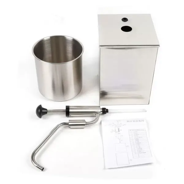 4L roestvrijstalen sausdispenser - voor restaurants en thuiskeukens - 20 x 20 x 28 cm