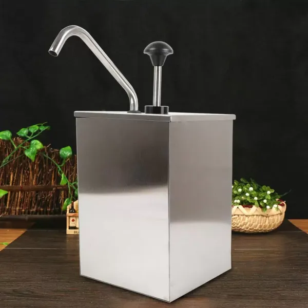 4L roestvrijstalen sausdispenser - voor restaurants en thuiskeukens - 20 x 20 x 28 cm 4L roestvrijstalen sausdispenser - voor restaurants en thuiskeukens - 20 x 20 x 28 cm