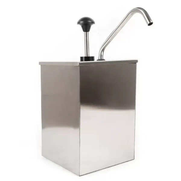 4L roestvrijstalen sausdispenser - voor restaurants en thuiskeukens - 20 x 20 x 28 cm 4L roestvrijstalen sausdispenser - voor restaurants en thuiskeukens - 20 x 20 x 28 cm