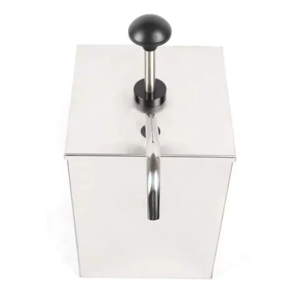 4L roestvrijstalen sausdispenser - voor restaurants en thuiskeukens - 20 x 20 x 28 cm 4L roestvrijstalen sausdispenser - voor restaurants en thuiskeukens - 20 x 20 x 28 cm
