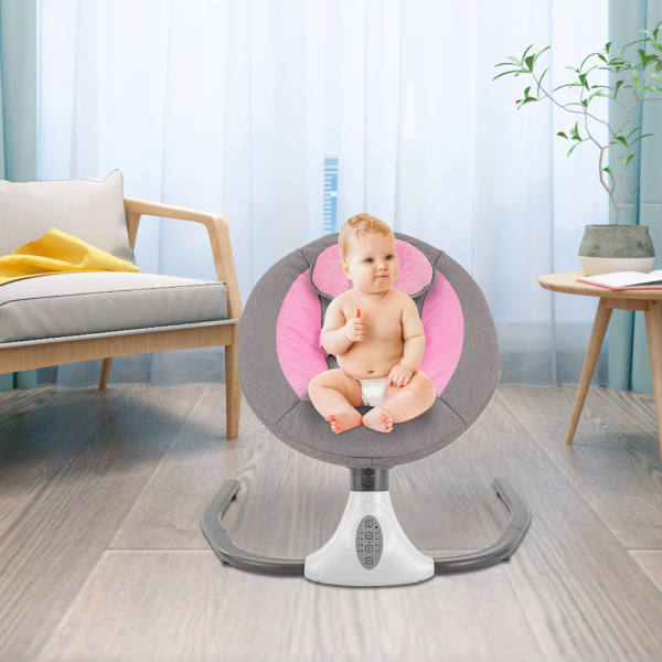 Baby Plus - Wipstoeltje Koax Baby - Schommelwieg - Bluetooth - Comfortabel - Met muziek en speelgoed - Voor baby's van 0 tot 12 maanden - Roze Baby Plus - Wipstoeltje Koax Baby - Schommelwieg - Bluetooth - Comfortabel - Met muziek en speelgoed - Voor baby's van 0 tot 12 maanden - Roze