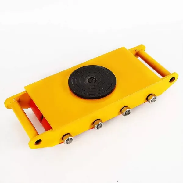 12T Mover Machinery-rollenwagen met 360° draaibare bovenplaat Gepantserd transportchassis 8 rollen
