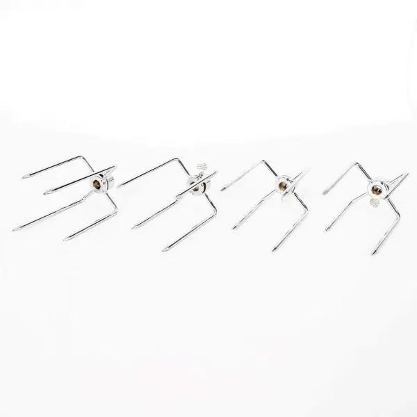 Kippenvleestangen Set van 4, IJzer galvaniseren kippentangen, voor repen met een diameter van 8-11 mm