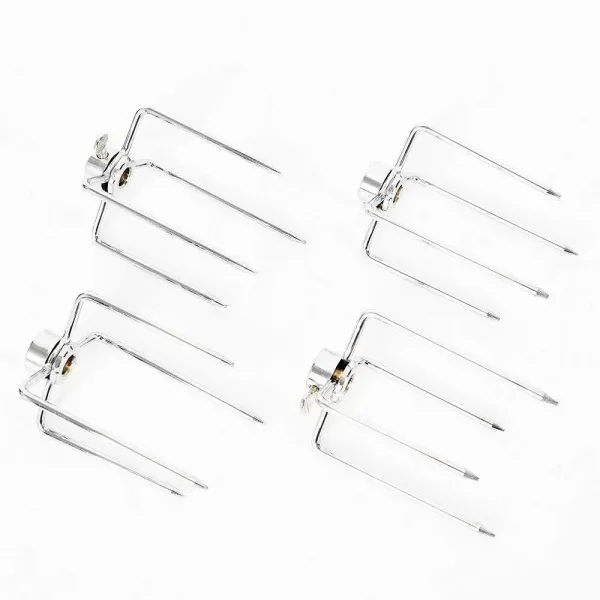 Kippenvleestangen Set van 4, IJzer galvaniseren kippentangen, voor repen met een diameter van 8-11 mm
