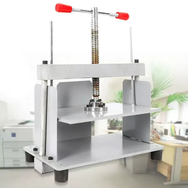 A4 stalen boekbinderspers, handmatige machine, vlak papier, afgeplatte vorm, met balansbalk, 150 mm