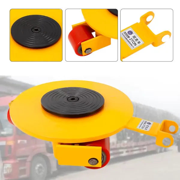 2T transportwagen met stalen wielen - Robuust - voor 360° rollende machines