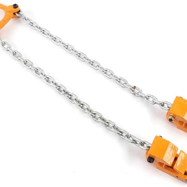 Drum Lifter, 2000 lbs, kettingopwinder, draagbaar, drumhendel, voor plastic en metalen drums (geel)