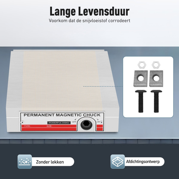 Magnetische klemplaat 150 x 150 mm - Permanente magnetische klemplaat - voor schuurmachines, tafelboormachines Magnetische klemplaat 150 x 150 mm - Permanente magnetische klemplaat - voor schuurmachines, tafelboormachines