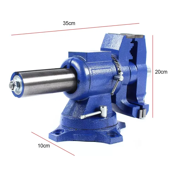 Grote roterende bankschroef - 100 mm - voor freesmachine, 2 assen 360° rotatie - stalen kaken Grote roterende bankschroef - 100 mm - voor freesmachine, 2 assen 360° rotatie - stalen kaken