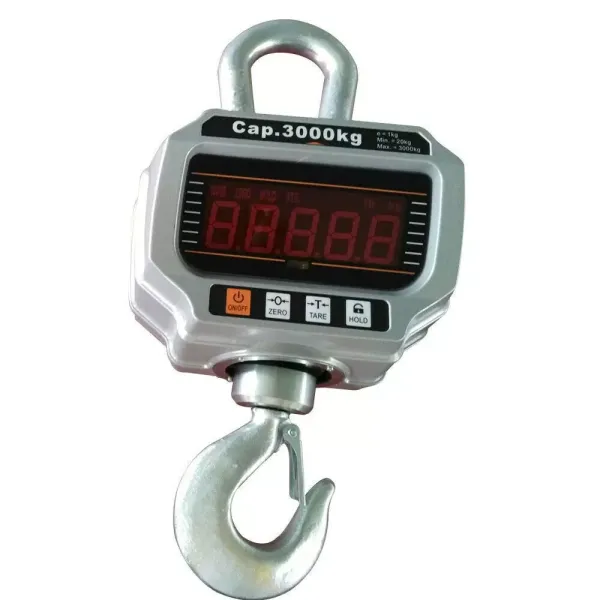 Robuuste digitale industrieweegschaal met LED-display en batterij (3000 kg) Robuuste digitale industrieweegschaal met LED-display en batterij (3000 kg)