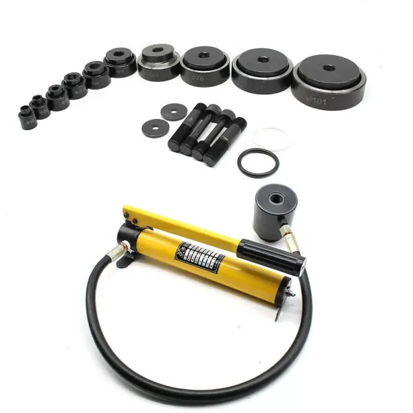 Hydraulische plaatperforator - Met cilinder en hydraulische pomp - In koffer - Eenvoudig onderhoud - 15 t