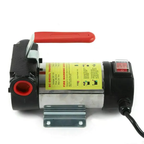 Zelfaanzuigende dieselpomp 12 V Stookoliepomp met 2 slangen 175 W 50 l/min Zelfaanzuigende dieselpomp 12 V Stookoliepomp met 2 slangen 175 W 50 l/min
