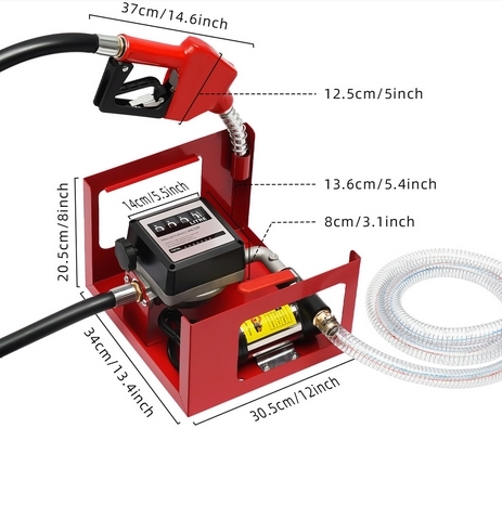 Zelfaanzuigende dieselpomp 230 V 45 l/min Stookoliepomp Brandstofpomp Oliepomp Tankstationmeter