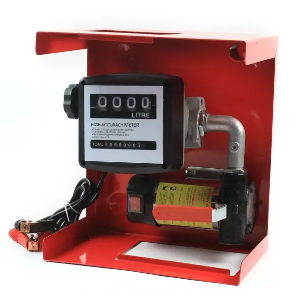 Elektrische dieselpomp, 45 l / min, 12V stookoliepomp, zelfaanzuigend gereedschap voor diesel, brandstofpomp met meter