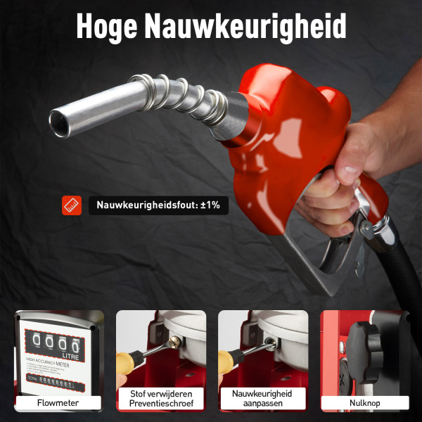 Elektrische dieselpomp, 45 l / min, 12V stookoliepomp, zelfaanzuigend gereedschap voor diesel, brandstofpomp met meter Elektrische dieselpomp, 45 l / min, 12V stookoliepomp, zelfaanzuigend gereedschap voor diesel, brandstofpomp met meter