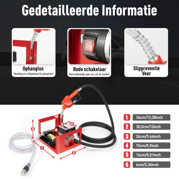 Elektrische dieselpomp, 45 l / min, 12V stookoliepomp, zelfaanzuigend gereedschap voor diesel, brandstofpomp met meter