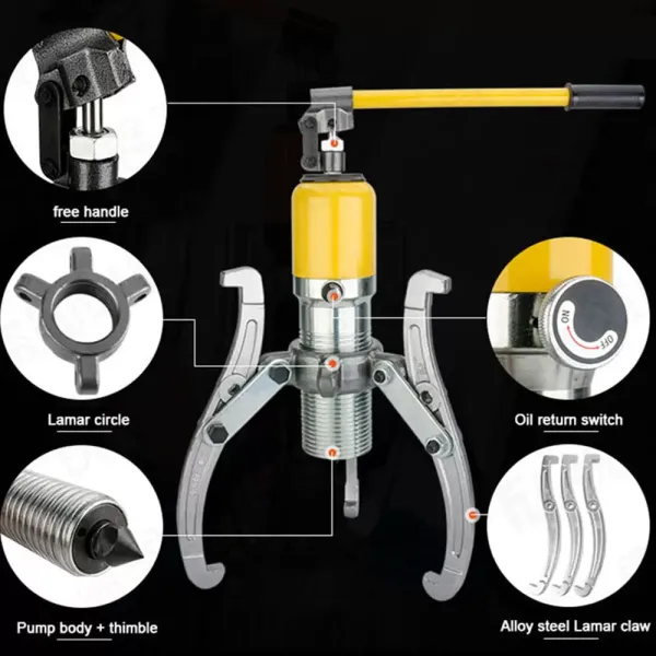 20T hydraulische tandwieltrekker, 3-kaak hydraulische tandwieltrekkerset Kaaktrekkerscheider 20T hydraulische tandwieltrekker, 3-kaak hydraulische tandwieltrekkerset Kaaktrekkerscheider
