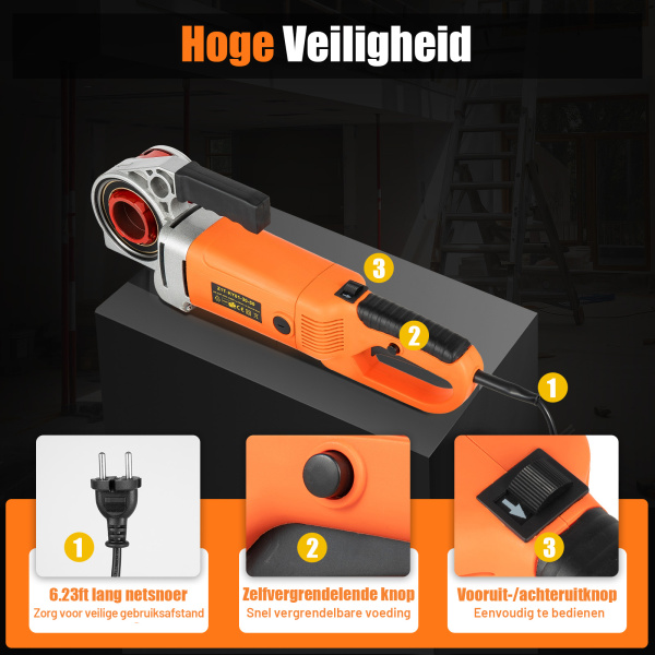 Elektrische tapset - 2300 W - 50 Hz - 2800 RPM - Draagbare pijpsnijder met 1/2-2"