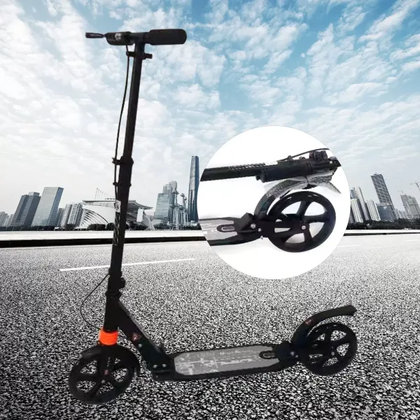 CNCEST opvouwbare scooter voor volwassenen tot 100 kg - verstelbare hoogte (zwart)