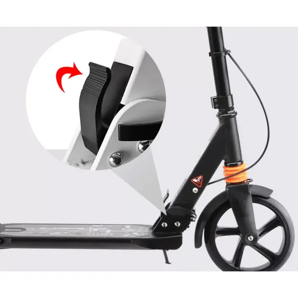 CNCEST opvouwbare scooter voor volwassenen tot 100 kg - verstelbare hoogte (zwart)