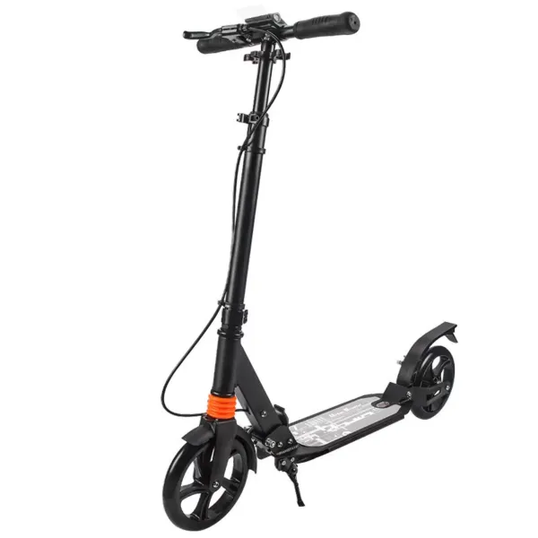 CNCEST opvouwbare scooter voor volwassenen tot 100 kg - verstelbare hoogte (zwart)