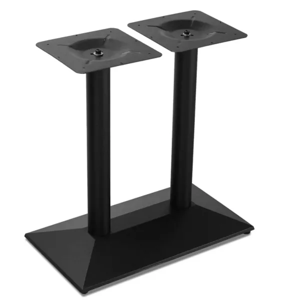Tafelpoten van 72 cm met dubbele kolommen, stalen onderstel, rechthoekige onderplaat, bistrotafel, zwart onderstel Tafelpoten van 72 cm met dubbele kolommen, stalen onderstel, rechthoekige onderplaat, bistrotafel, zwart onderstel