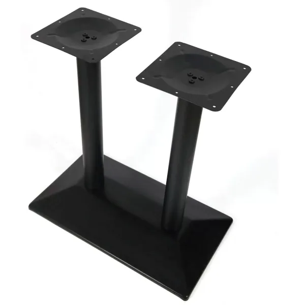 Tafelpoten van 72 cm met dubbele kolommen, stalen onderstel, rechthoekige onderplaat, bistrotafel, zwart onderstel Tafelpoten van 72 cm met dubbele kolommen, stalen onderstel, rechthoekige onderplaat, bistrotafel, zwart onderstel
