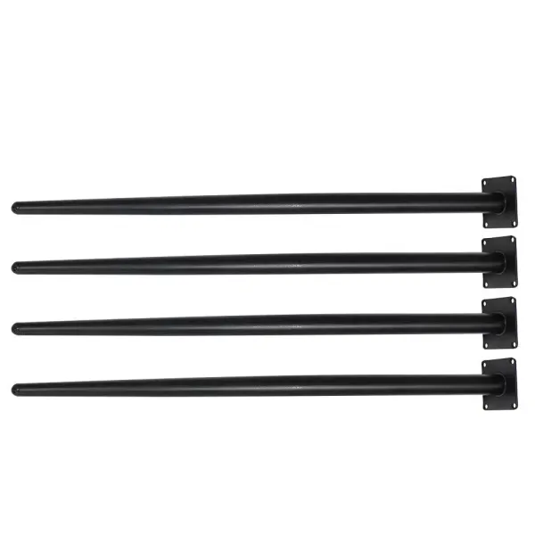 Taps toelopende tafelpoten - Metaal - Zwart - 4 x 72 cm - Gepoedercoate stalen poten Taps toelopende tafelpoten - Metaal - Zwart - 4 x 72 cm - Gepoedercoate stalen poten