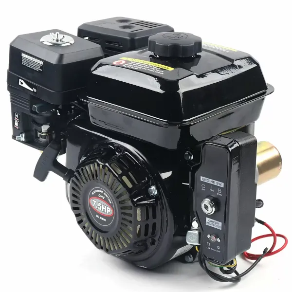 212 cm³ 4-takt benzinemotor - 7,5 PK OHV kolommotor - Easy start met elektrische start - 1 cilinder