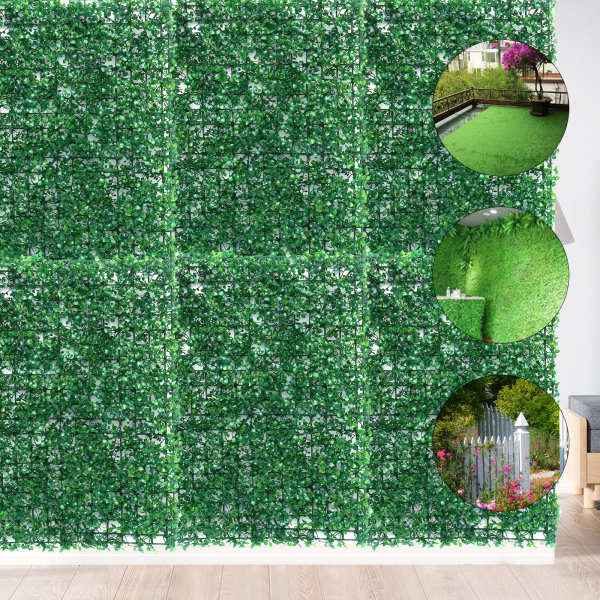 12 stuks kunsthaag hangende planten muur muur plantenmat buitendecoratie - 40x60cm