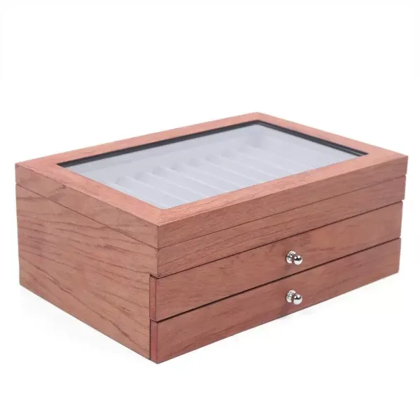 Pennenbakje 31x21x1 met vitrine voor 34 pennen, 3 lagen met bovenlicht - Cadeau voor vriend, familie en kind Pennenbakje 31x21x1 met vitrine voor 34 pennen, 3 lagen met bovenlicht - Cadeau voor vriend, familie en kind