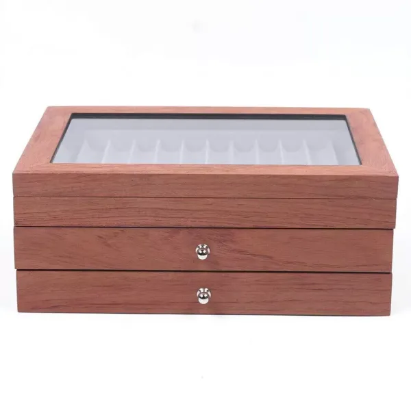 Pennenbakje 31x21x1 met vitrine voor 34 pennen, 3 lagen met bovenlicht - Cadeau voor vriend, familie en kind Pennenbakje 31x21x1 met vitrine voor 34 pennen, 3 lagen met bovenlicht - Cadeau voor vriend, familie en kind