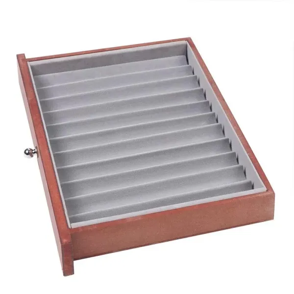 Pennenbakje 31x21x1 met vitrine voor 34 pennen, 3 lagen met bovenlicht - Cadeau voor vriend, familie en kind Pennenbakje 31x21x1 met vitrine voor 34 pennen, 3 lagen met bovenlicht - Cadeau voor vriend, familie en kind