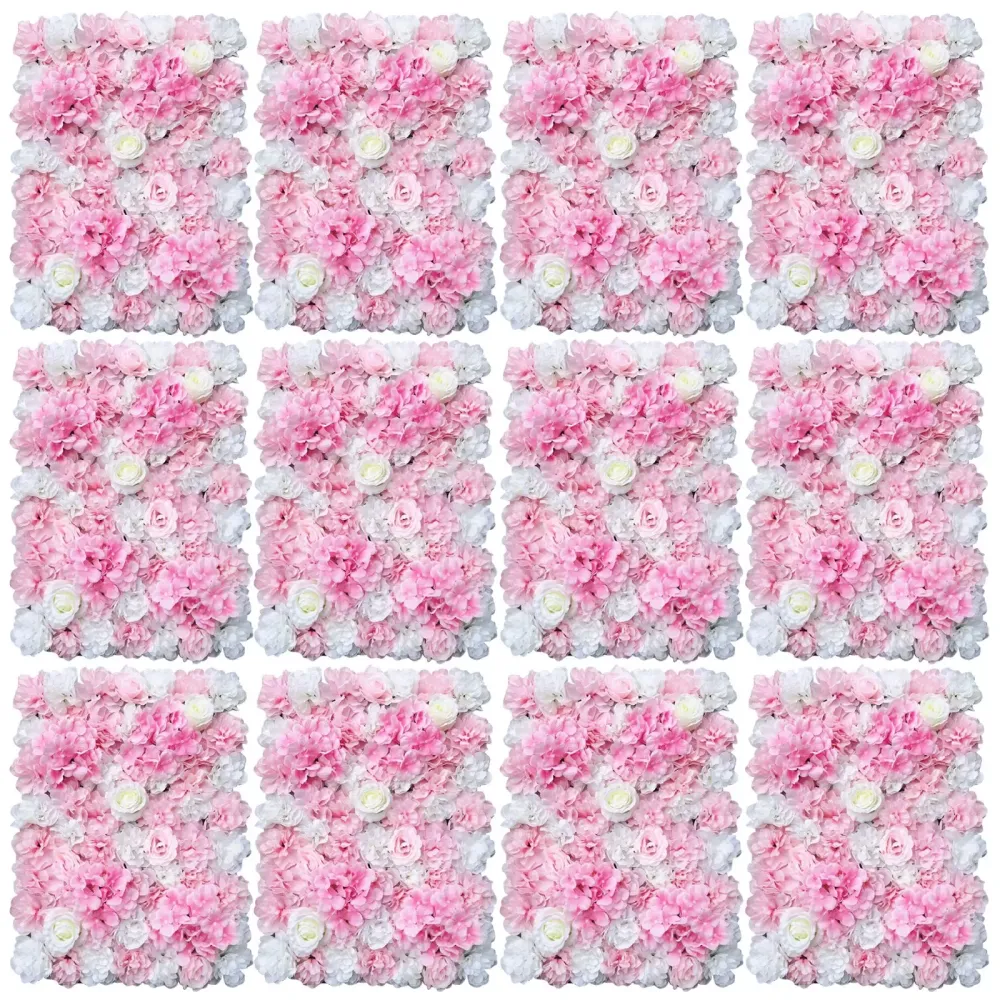 12x40x60cm Kunstmatige Roos Bloem Muur Bruiloft Decoratie Straat Achtergrond Zijden Bloem Muur