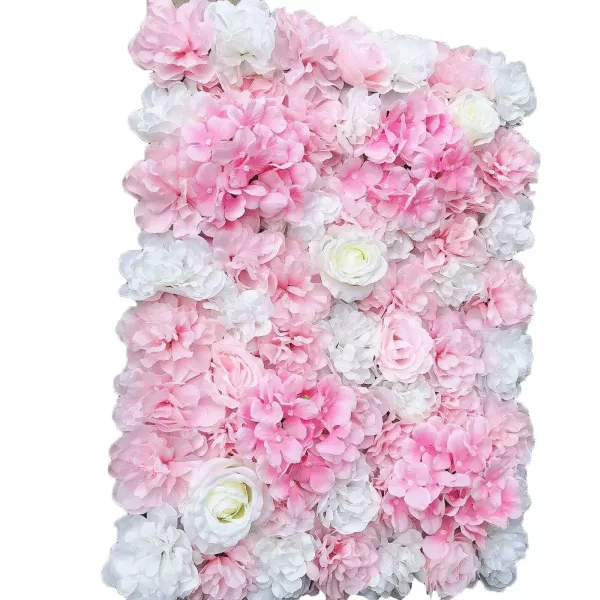 CNCEST 6x40x60cm Kunstmatige Roos Bloem Muur Bruiloft Decoratie Straat Achtergrond Zijden Bloem Muur (Witte Dahlia's)