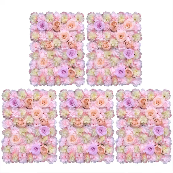 5 stuks kunstbloem kunst aan de muur foto's voor bruiloft evenementlocatie feest achtergrond decoratie 40x60cm