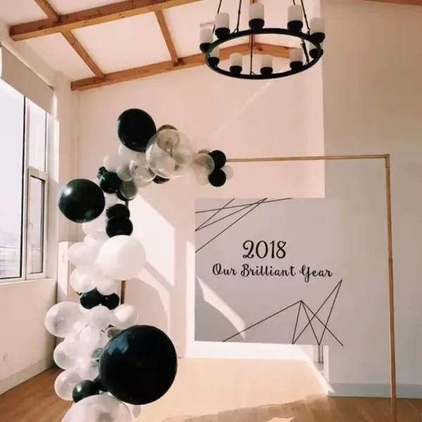 Bruiloftsboog, verwijderbaar vierkant, 2m x 1,5m, huwelijksboog, bloemenframe, bruiloftsdecoratie, voor bruiloft, feest, achtergrond (goud)