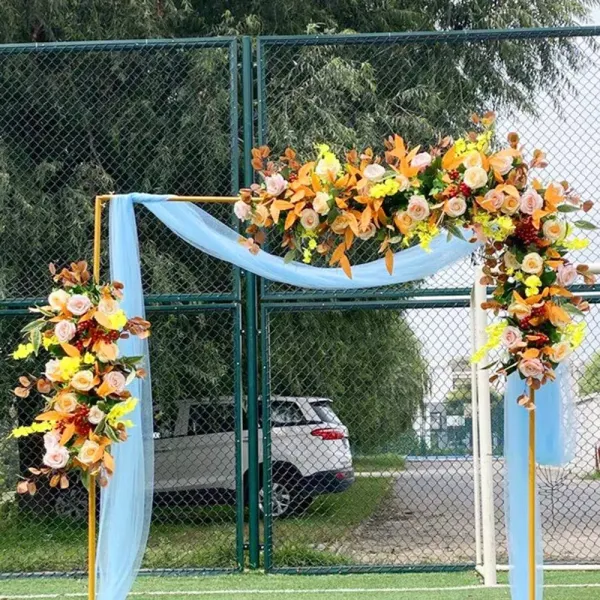 Bruiloftsboog, verwijderbaar vierkant, 2m x 1,5m, huwelijksboog, bloemenframe, bruiloftsdecoratie, voor bruiloft, feest, achtergrond (goud) Bruiloftsboog, verwijderbaar vierkant, 2m x 1,5m, huwelijksboog, bloemenframe, bruiloftsdecoratie, voor bruiloft, feest, achtergrond (goud)