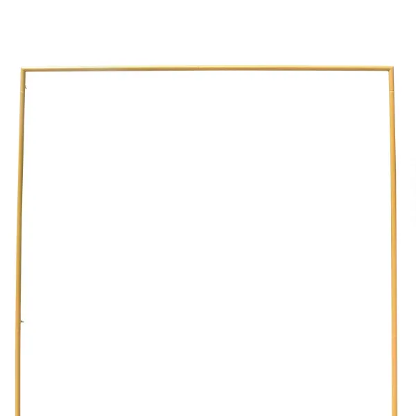 Bruiloftsboog, verwijderbaar vierkant, 2m x 1,5m, huwelijksboog, bloemenframe, bruiloftsdecoratie, voor bruiloft, feest, achtergrond (goud)