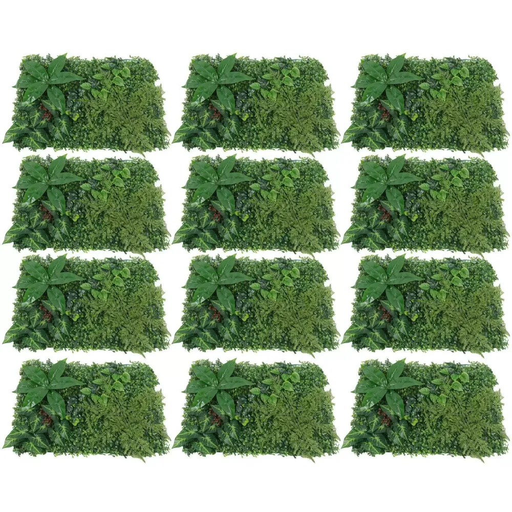 12 stuks kunstbladeren voor planten 40x60cm 4 bloemen