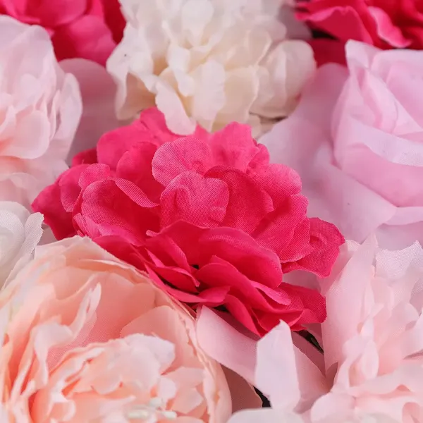CNCEST 4 stuks kunstzijde rozenbloem voor bruiloftsfeest woondecoratie 60x40cm crème lichtgeel roze