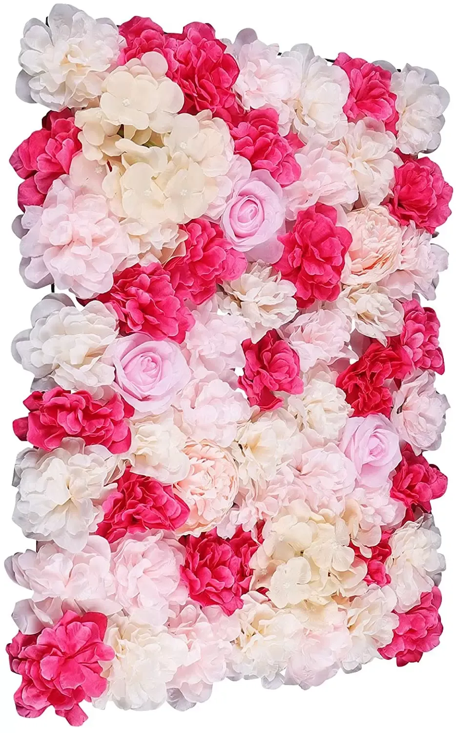 CNCEST 4 stuks kunstzijde rozenbloem voor bruiloftsfeest woondecoratie 60x40cm crème lichtgeel roze
