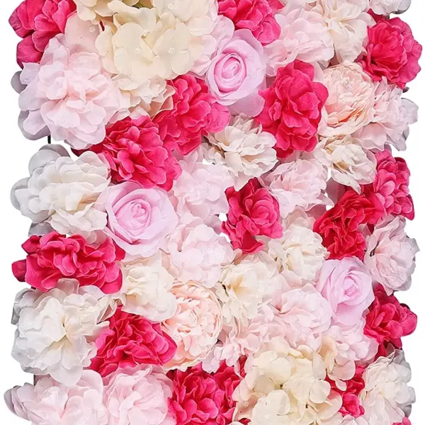 CNCEST 4 stuks kunstzijde rozenbloem voor bruiloftsfeest woondecoratie 60x40cm crème lichtgeel roze