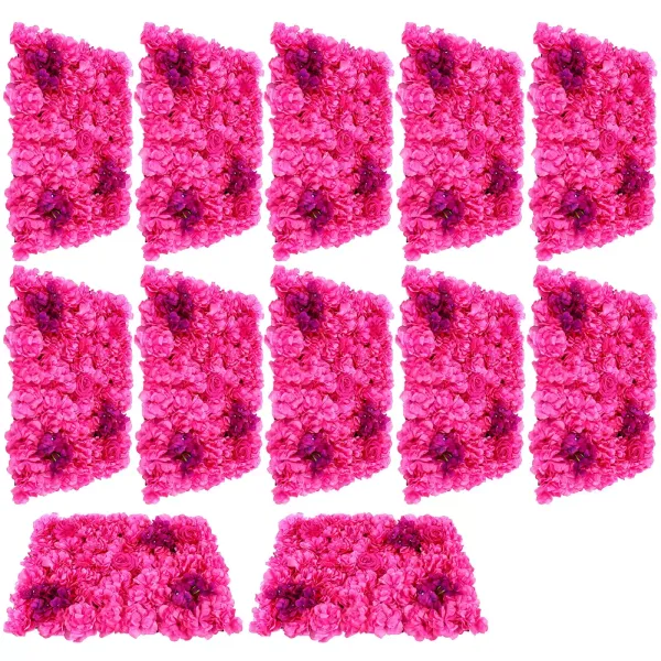 CNCEST 12X Kunstbloemen Muurrozen Kunstbloemen voor Bruiloft Achtergrond Straatdecoratie 40 x 60 x 2 cm