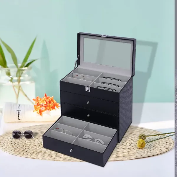 Bril Zonnebril Zonnebril Box Dienblad Display Showcase Organizer Sieradenbakje met deksel Bril Zonnebril Zonnebril Box Dienblad Display Showcase Organizer Sieradenbakje met deksel