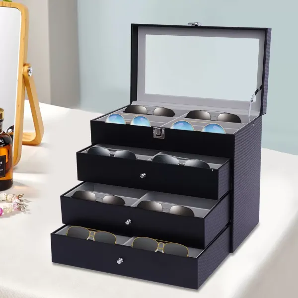 Bril Zonnebril Zonnebril Box Dienblad Display Showcase Organizer Sieradenbakje met deksel Bril Zonnebril Zonnebril Box Dienblad Display Showcase Organizer Sieradenbakje met deksel
