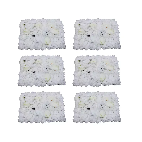 Kunstmatige rozenmuur, bloemenmuur, bloemachtergrond voor bruiloft, familie, tuin, decoratie en babyverjaardagsfeestje (6 stuks)