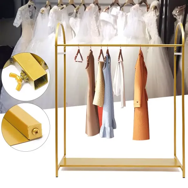 Industrieel metalen kledingrek met planken Multifunctionele kleerhanger voor woonkamer slaapkamer