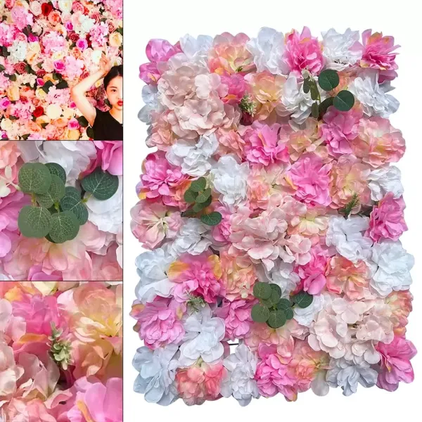 CNCEST 6 stuks plantenbloemmuur roze paars dahlia + hortensia + doe-het-zelf bruiloftswegachtergrond CNCEST 6 stuks plantenbloemmuur roze paars dahlia + hortensia + doe-het-zelf bruiloftswegachtergrond